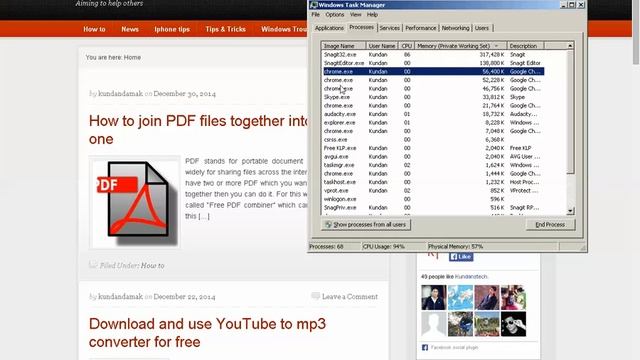 Closing any unresponsive program using shortcut key (Windows xp, Windows 7 or Window 8) смотреть онлайн