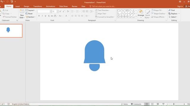 Draw a bell icon in Microsoft PowerPoint 2016 смотреть онлайн