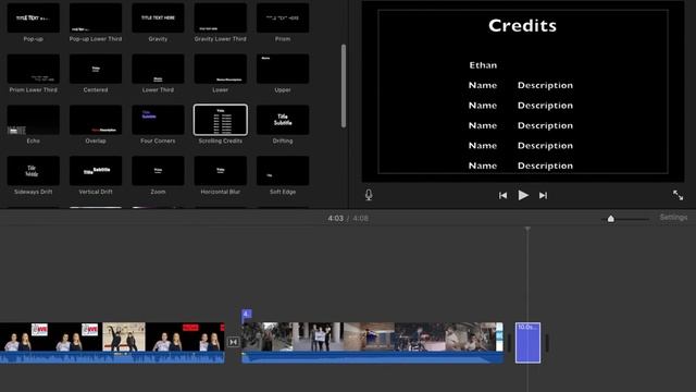 Scrolling Credits in iMovie смотреть онлайн