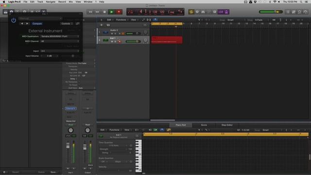 Logic X - External MIDI Instrument - How to Record & Edit MIDI to Audio смотреть онлайн