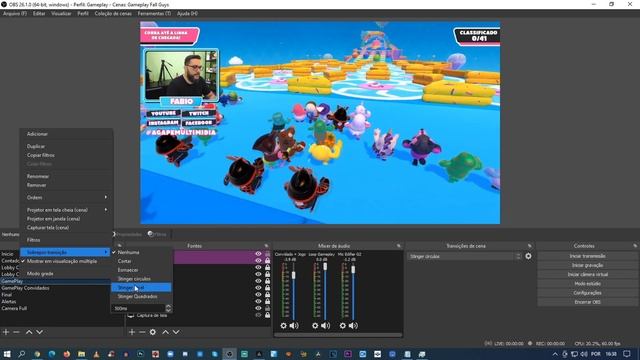 TRANSIÇÕES STINGER GRÁTIS(FREE)!!! Como inserir, configurar e usar transições no OBS + PLUGIN BONUS смотреть онлайн