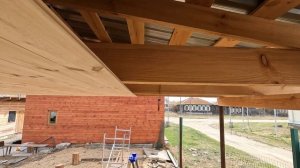 Делаем красивый потолок у навеса