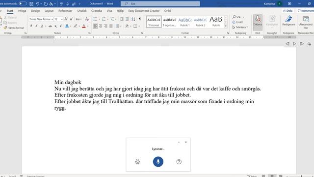 Tala in text och få den uppläst i Word (Röst och Läs Upp) смотреть онлайн