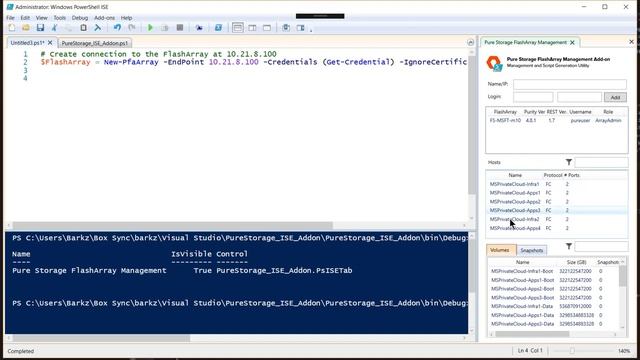 Pure Storage PowerShell ISE Add-on смотреть онлайн