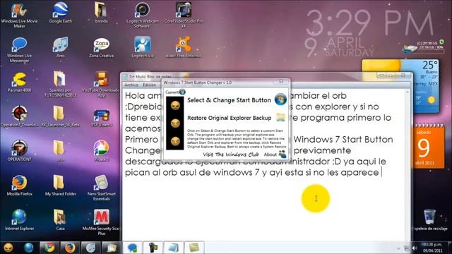 Cambiar Orbs de Windows 7(sin restorator) смотреть онлайн