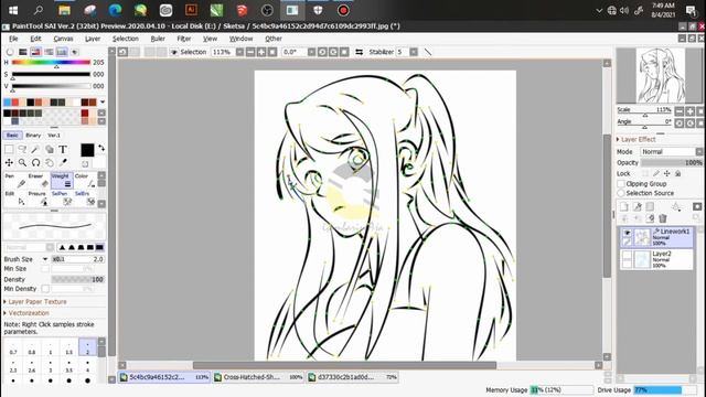 TUTORIAL MEMBUAT PRSSURE PAINT TOOL SAI смотреть онлайн