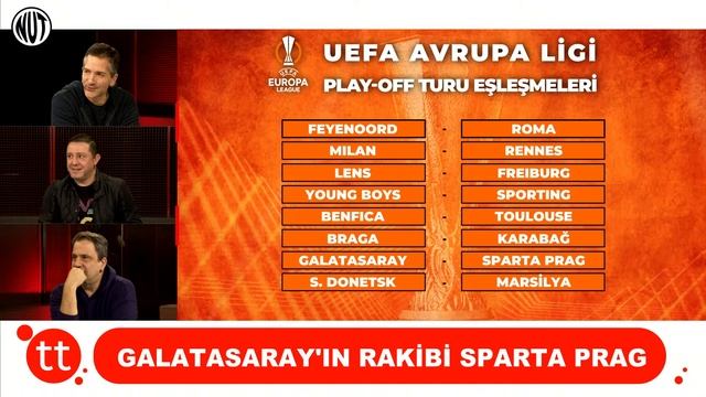 Galatasaray'ın UEFA Avrupa Ligi'ndeki Rakibi Sparta Prag | Şampiyonlar Ligi Son 16 kura Çekimi | TT смотреть онлайн