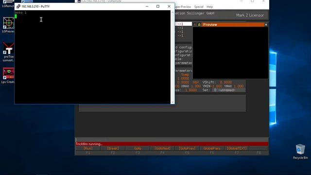Lasergraph DSP remote control with PuTTY смотреть онлайн