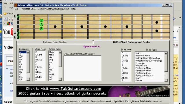 free guitar fret board practice software (advanved fret pro) смотреть онлайн