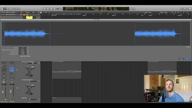 Use strip silence in Logic to delete empty regions смотреть онлайн