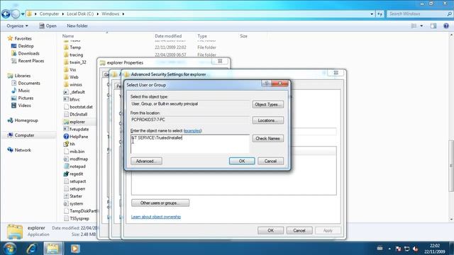 Restore Trusted Installer as the Owner of a Windows System File смотреть онлайн