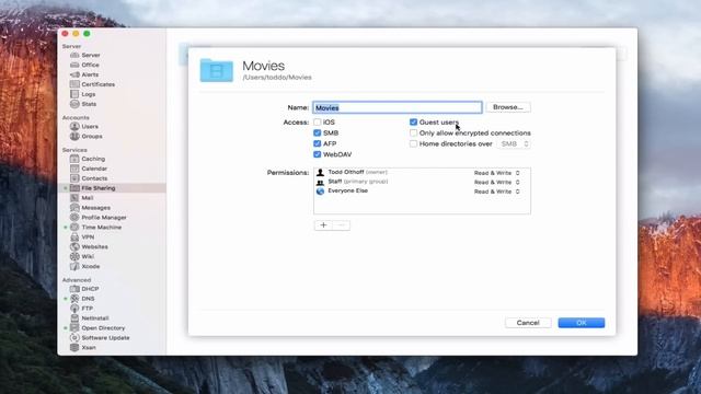 El Capitan Server Part 13: File Sharing смотреть онлайн