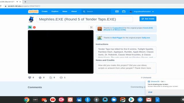 Mephiles.EXE (Tender Taps.EXE Round 5) Gameplay - MEPHILES.EXE & GAME OVER SCREEN SCARE ME!!!!!!!!! смотреть онлайн