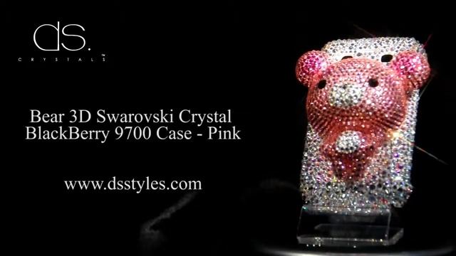 DSstyles Bear 3D Swarovski Crystal BlackBerry Bold 9700 Phone Case - Pink смотреть онлайн