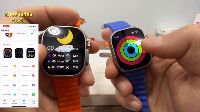 MT78 ULTRA vs HELLO WATCH 2 - REPLİKA Apple Watch ULTRA Karşılaştırma смотреть онлайн