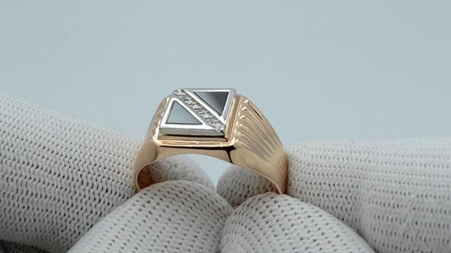 Мужское кольцо 040585 (Au 585) - Золотой Запасъ смотреть онлайн