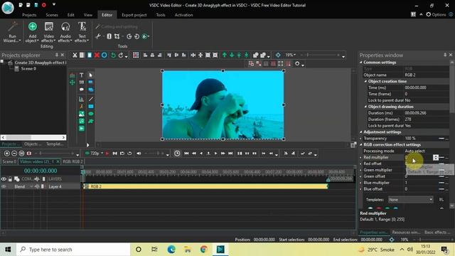 Create 3D Anaglyph Effect In VSDC! - VSDC Free Video Editor Tutorial