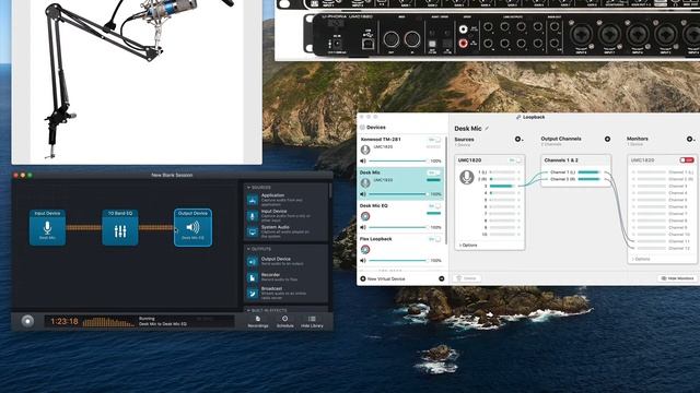 External Mic EQ Setup for FLEX-6400 Operation on a Mac using Audio Hijack and Loopback смотреть онлайн