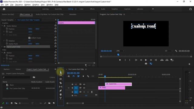 Adobe Premiere Pro - Add New Custom Fonts смотреть онлайн
