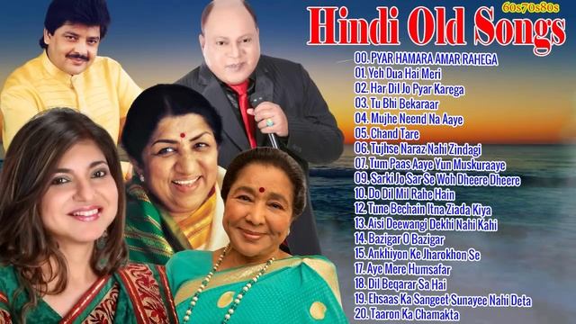 Mohammed Aziz, Udit Narayan, Asha Bhosle, Lata Mangeshkar,Alka Yagnik Hindi Old Songs 60s70s80s