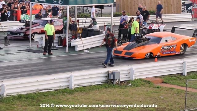 PRO MODS '70 PLYMOUTH SUPERBIRD VS '69 Z/28 CAMARO AT CORDOVA WORLD SERIES OF DRAG RACING 2014 смотреть онлайн