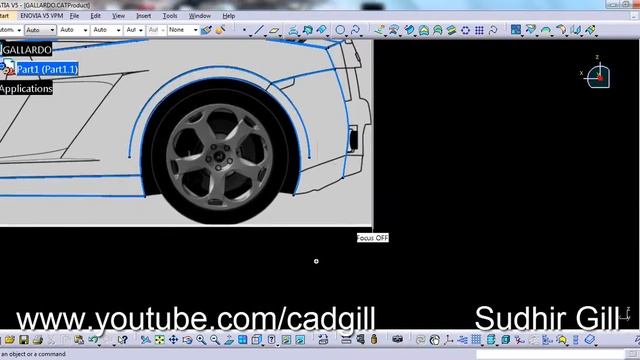 Video Tutorial on Modeling Lamborghini Gallardo in CATIA Part 17 смотреть онлайн