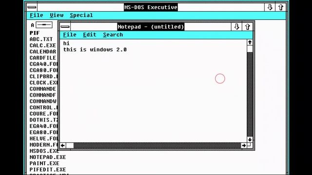Microsoft Windows 2.01 simulator смотреть онлайн