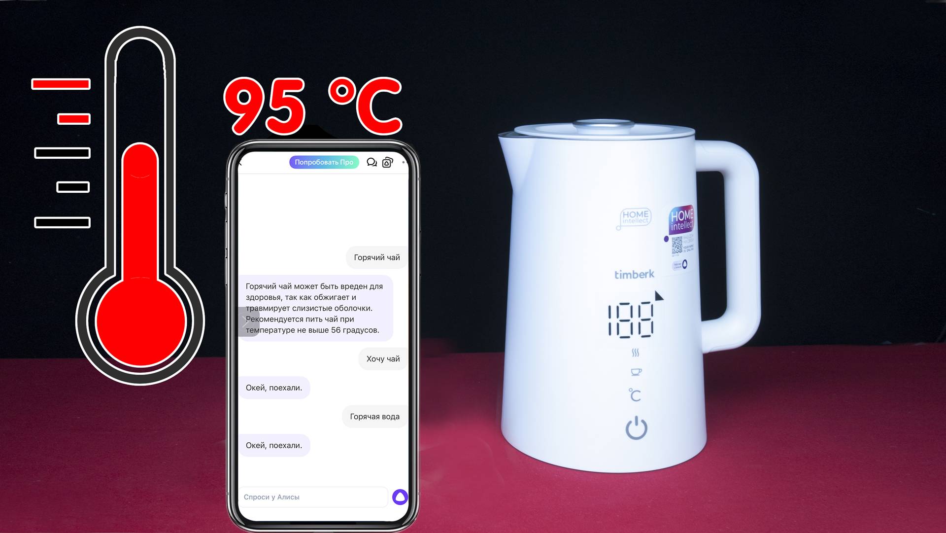 Тестирование Электрочайника Timberk T-EK21S103WF  Команда Алисе № 1