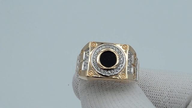 Мужское кольцо 041005 (Au 585) - Золотой Запасъ смотреть онлайн