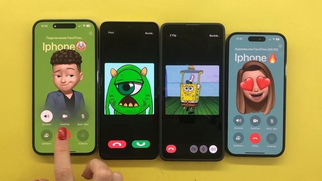 Incoming Call +Outgoing Call + FaceTime + Twinme IPhone 15 Pro +14 Pro+Poco X6+Samsung Z Flip5