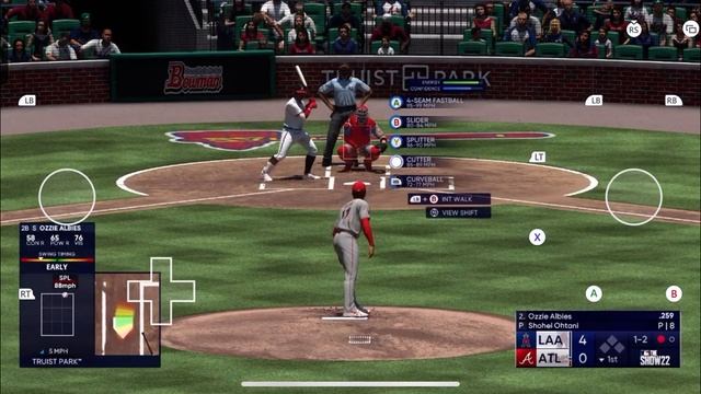 MLB The Show 22 ON IPHONE!!! Los Angeles Angels VS Atlanta Braves multiple home runs w touchscreen смотреть онлайн