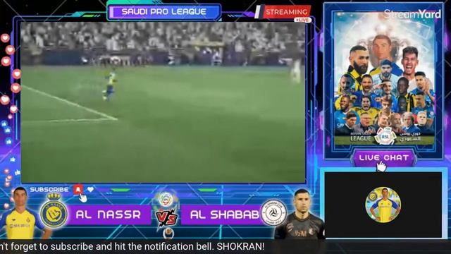 🔴LIVE : AL NASSR (CRISTIANO RONALDO) vs ALSHABAB |SAUDI PRO LEAGUE | Matchday 4 | Watchalong смотреть онлайн