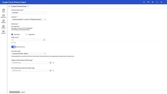 Google Cloud VMware Engine Private Cloud Creation смотреть онлайн