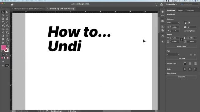 How to Undo in InDesign смотреть онлайн