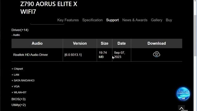 How To Download Driver Gigabyte Z790 AORUS ELITE X WIFI7 Motherboard Windows 11 Or 10
