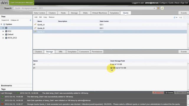 Using Quota in oVirt 3.1 WebAdmin смотреть онлайн