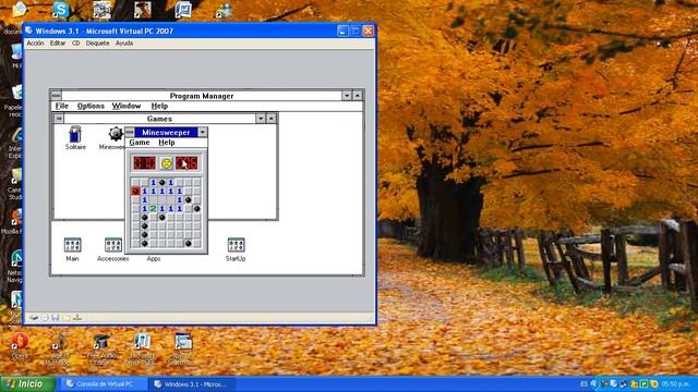 Microsoft Virtual PC 2007, Windows 3.1 смотреть онлайн