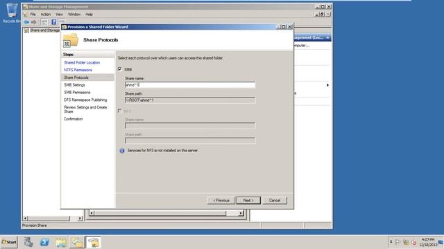 Add file share to DFS from "share and storage management" смотреть онлайн