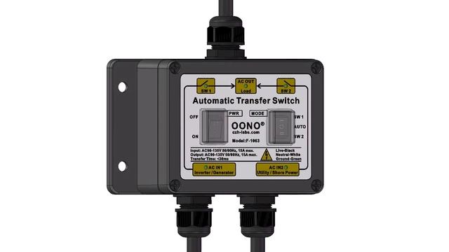 Manual and Automatic Transfer Switch, AC120V 15Amp ATS Auto Transfer Switch смотреть онлайн