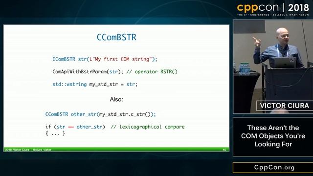 CppCon 2018: Victor Ciura “These Aren't the COM Objects You're Looking For” смотреть онлайн