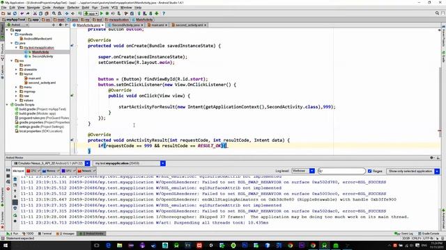 Sending data back to the Main Activity In Android смотреть онлайн