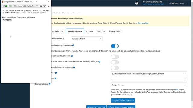 eTermin Kalender Synchronisation смотреть онлайн
