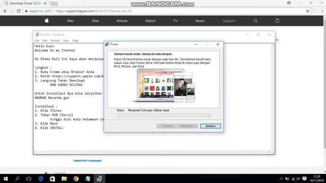 ITunes pada Windows?? Begini cara download dan Install nya смотреть онлайн