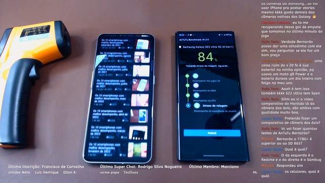 Aquecendo o escritório - realme GT 2 Pro e Galaxy S22 Ultra em 6 rodadas de Antutu e CPU Throtling смотреть онлайн
