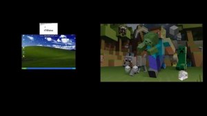 Windows XP Sparta Pulse V7 Remix and Minecraft Sparta Pulse NE Remix Twoparison