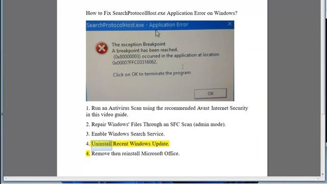 Fix SearchProtocolHost.exe Application Error on Windows смотреть онлайн