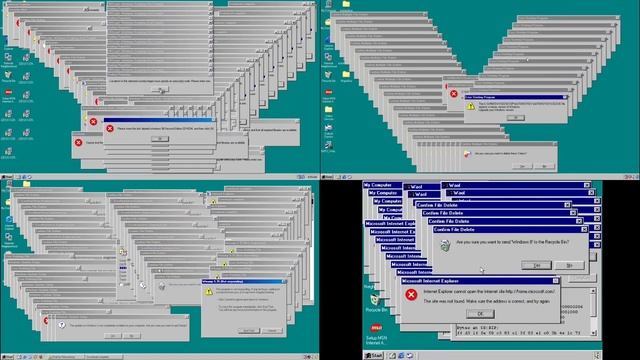 Windows 98 Crazy Error Battle смотреть онлайн