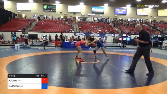 2018 Marine Corps US Open/Senior Women's Freestyle 55 Con 4 - Ainslie Lane (AWC) Vs. Daishea Jaime смотреть онлайн