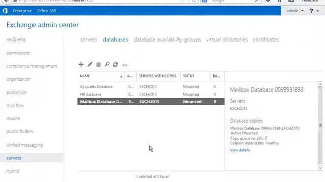 change mailbox database limits in exchange server 2013 смотреть онлайн