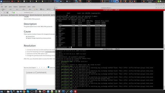 HP ProLiant - BMC HTTP Server, ILO Logging, ILO Reset Password